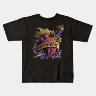 Heart Tattoo Oldschool Kids T-Shirt